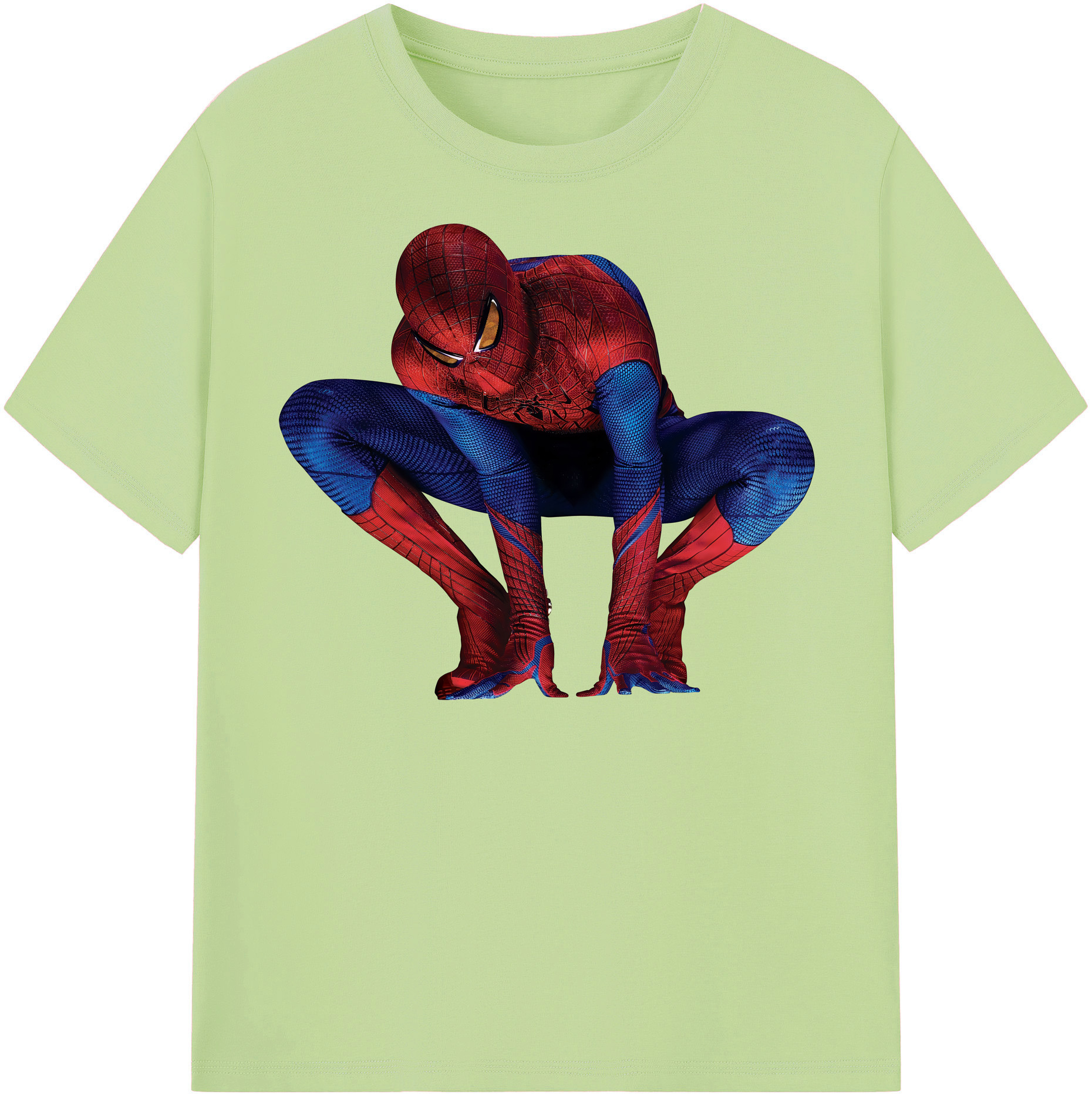 （画像用） Spider Man スパイダーマン 綿100％半袖Tシャツ（フロントプリント）